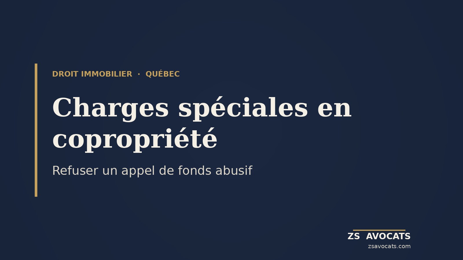 Copropriétaire au Québec contestant un appel de fonds en copropriété