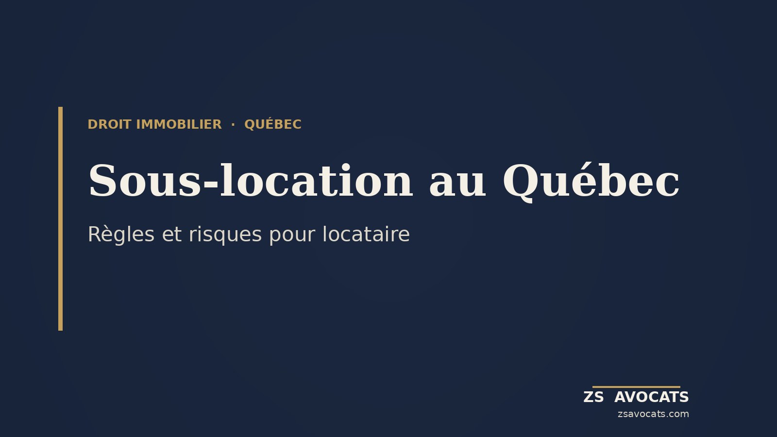 Sous-location au Québec : règles, droits et risques pour le locataire
